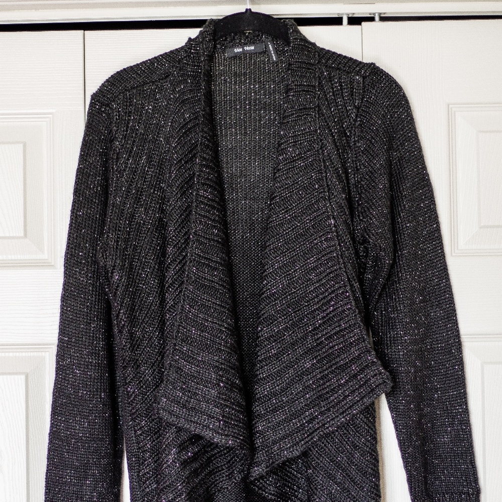 Vice Versa Long-Sleeve Knitted Cardigan Cover-Up